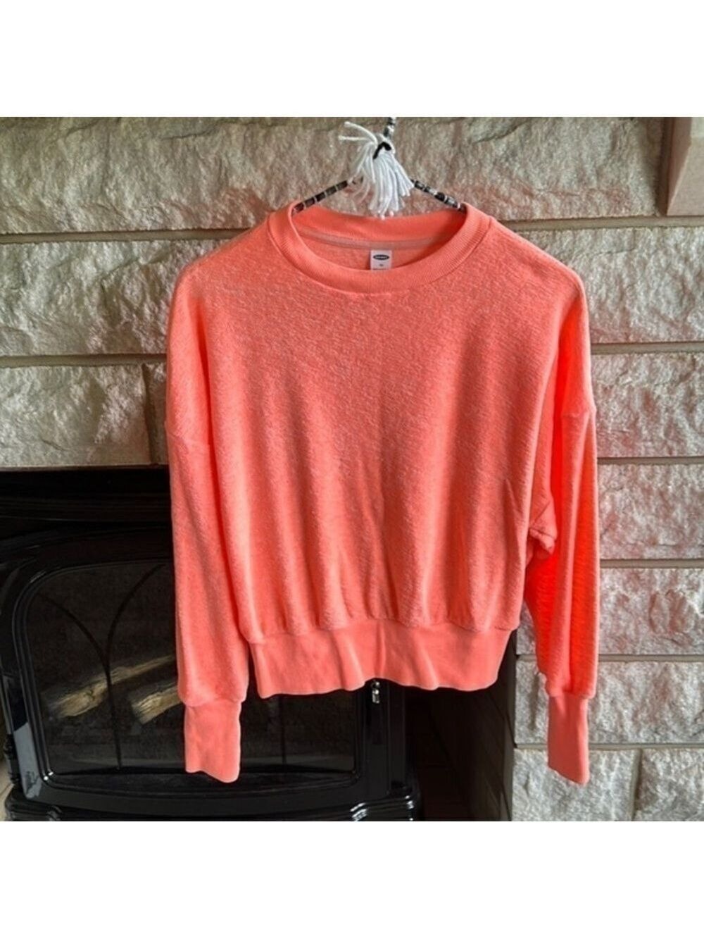 Old Navy Neon Orange Dolman Sweatshirt XS
